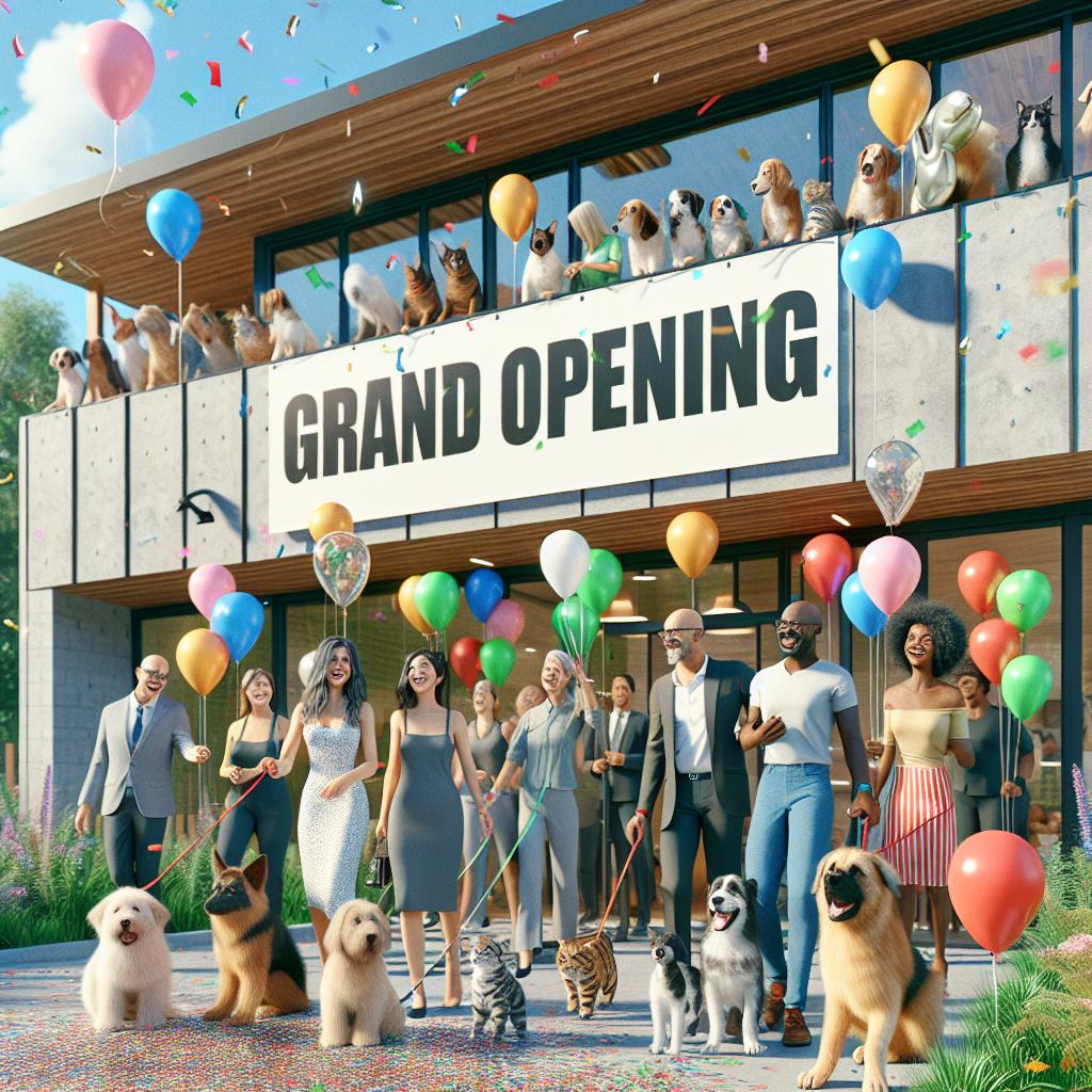 Pet shelter grand opening.