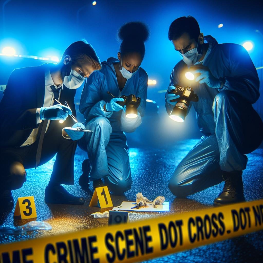 Crime scene investigation concept.