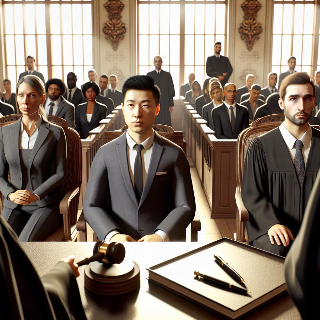 Courtroom Justice Scene