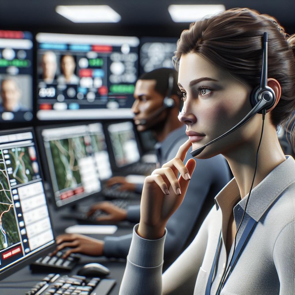 911 Call Operator Illustration