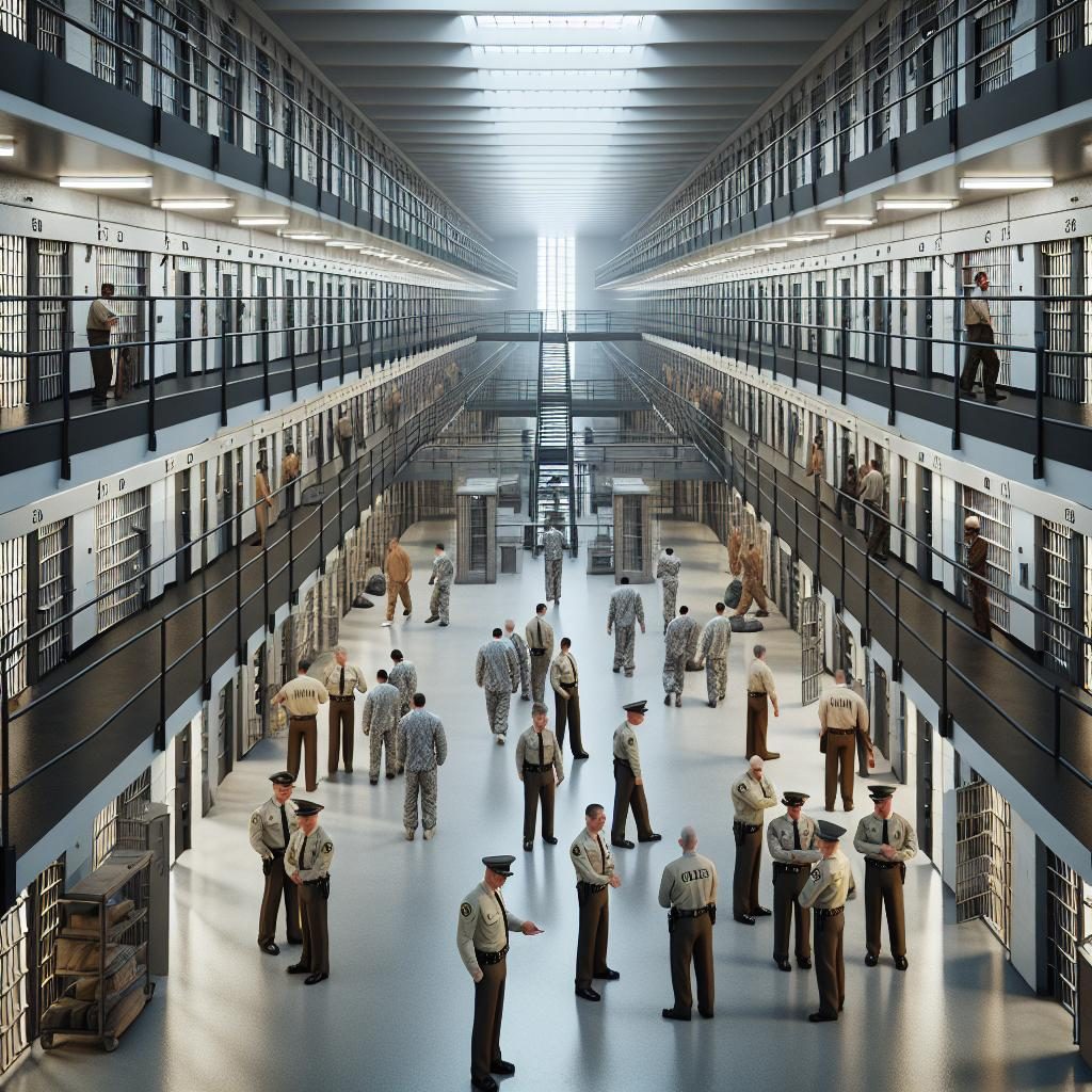 Correctional facility interior scene