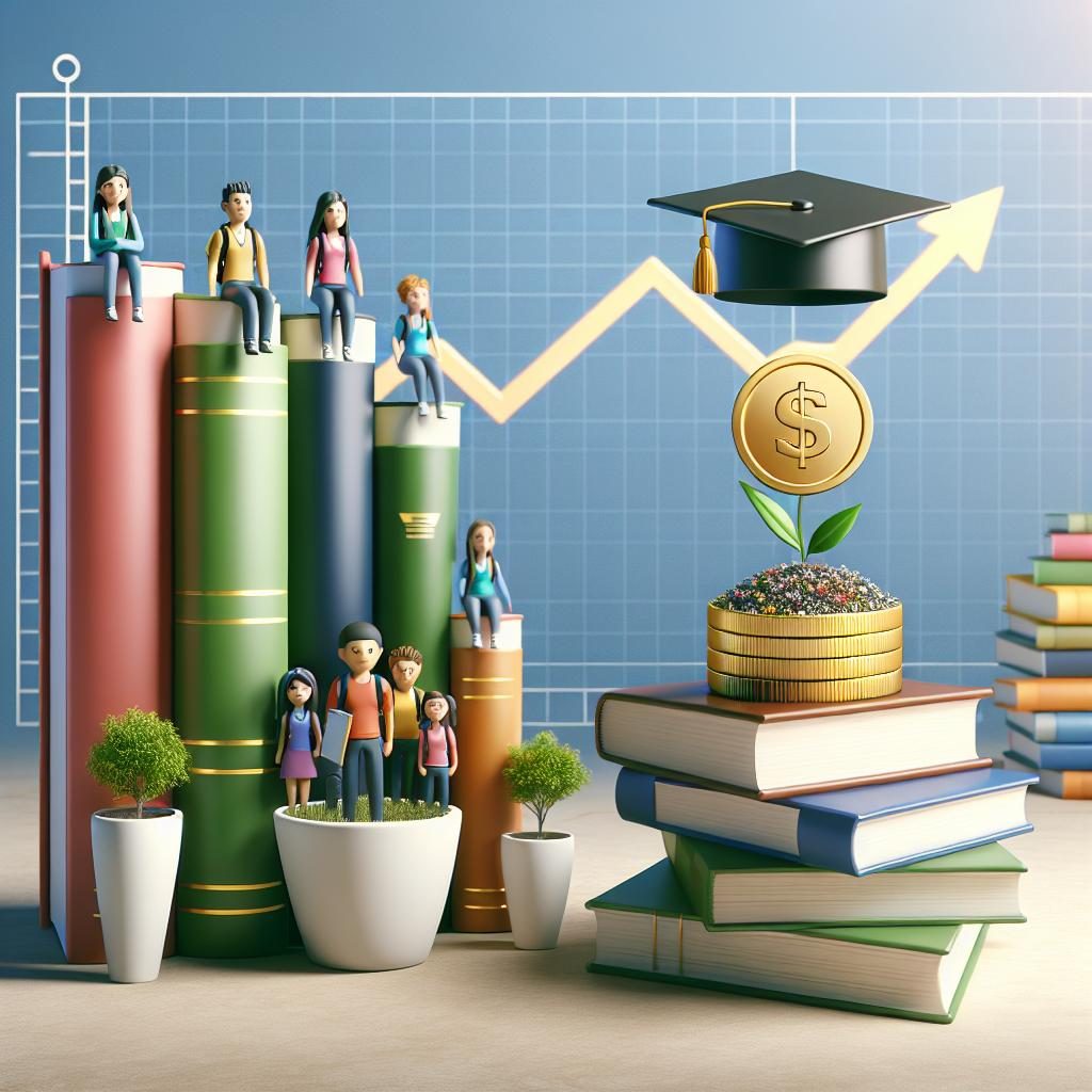 Education investment concept illustration.