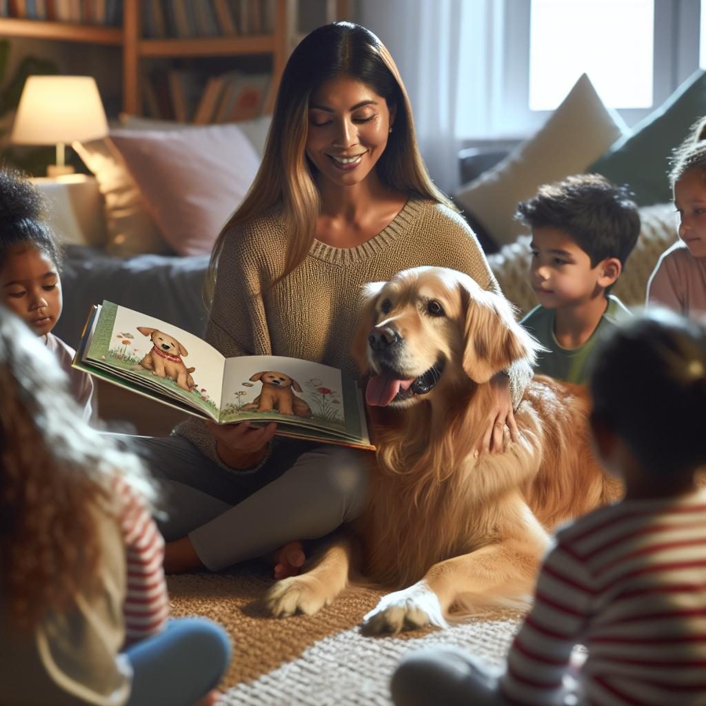 Therapy dog reading sessions