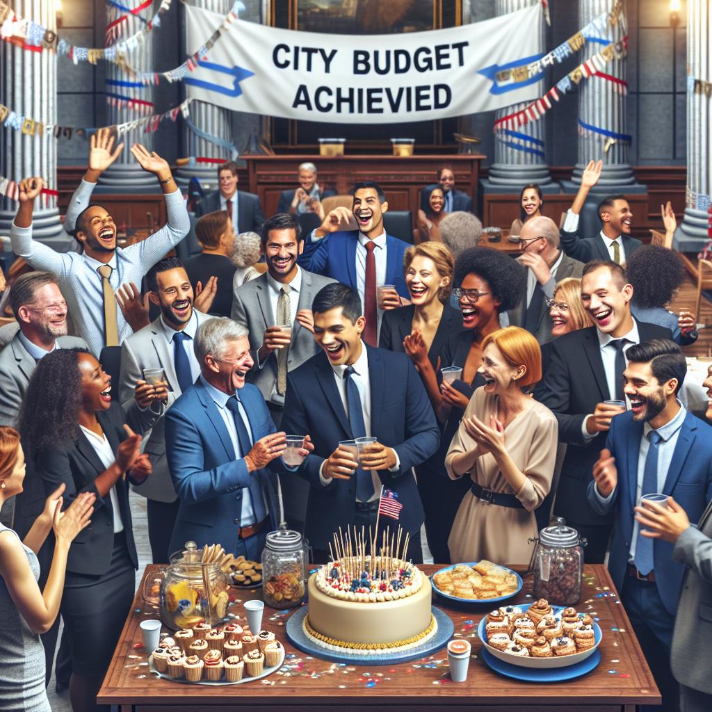 City budget celebration party