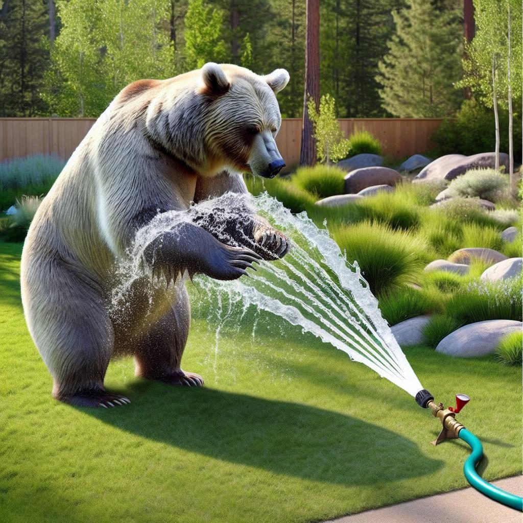 Bear vs Water Hose