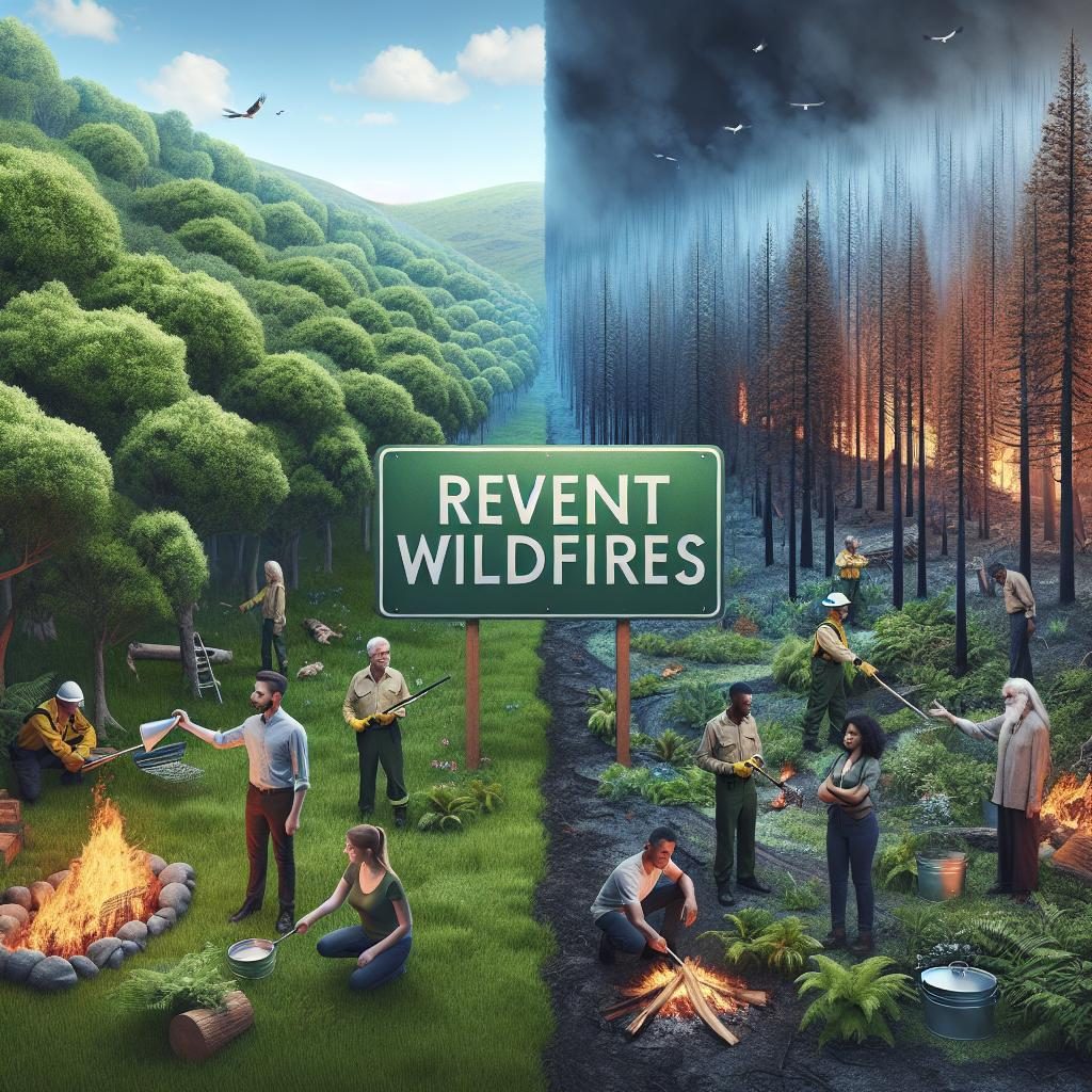 Wildfire prevention awareness concept