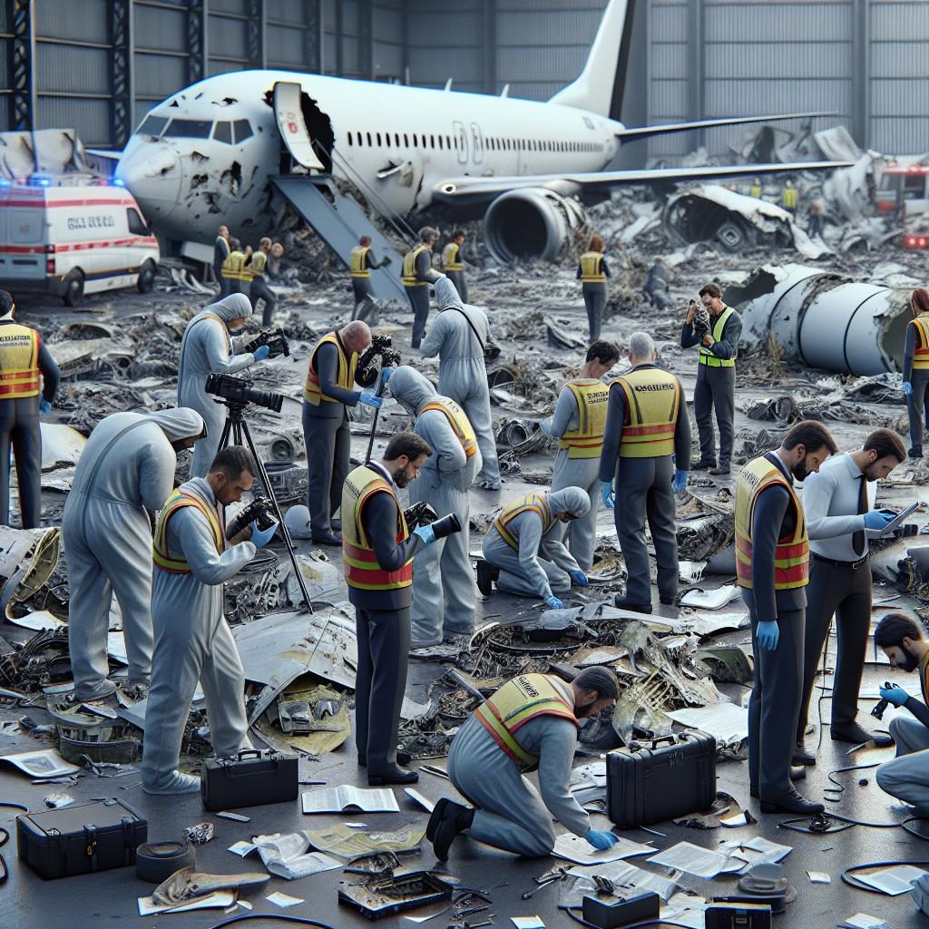 Airplane Crash Investigation Scene