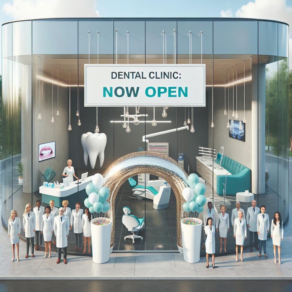 Dental clinic opening concept.