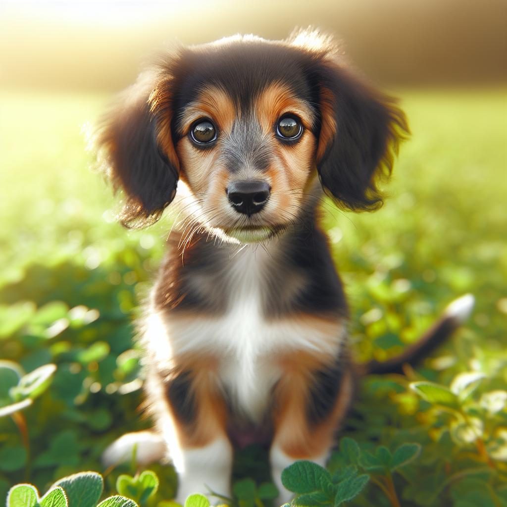 Adorable hound mix puppy