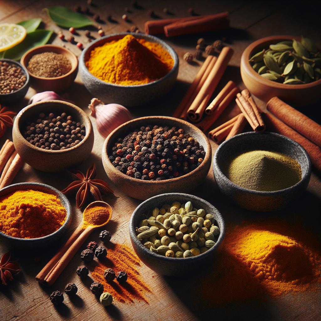 Indian spices illustration concept