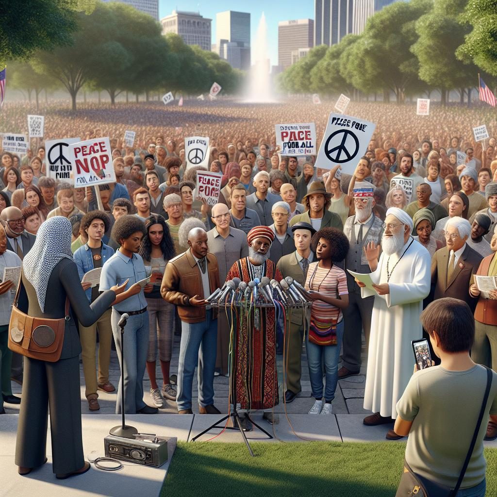 Community Peace Rally Illustration