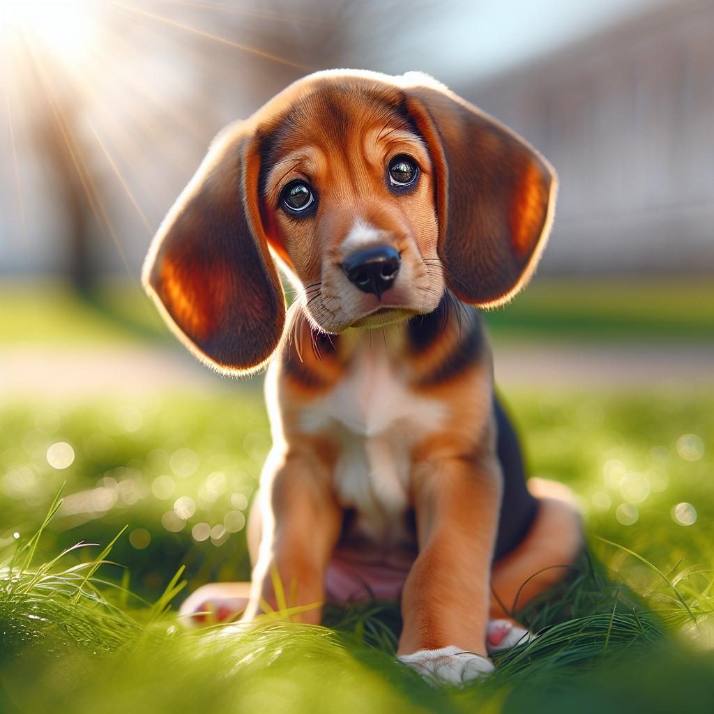 Adorable hound puppy adoption