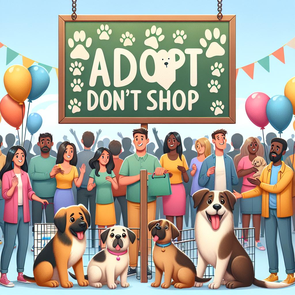 Adorable puppy adoption campaign