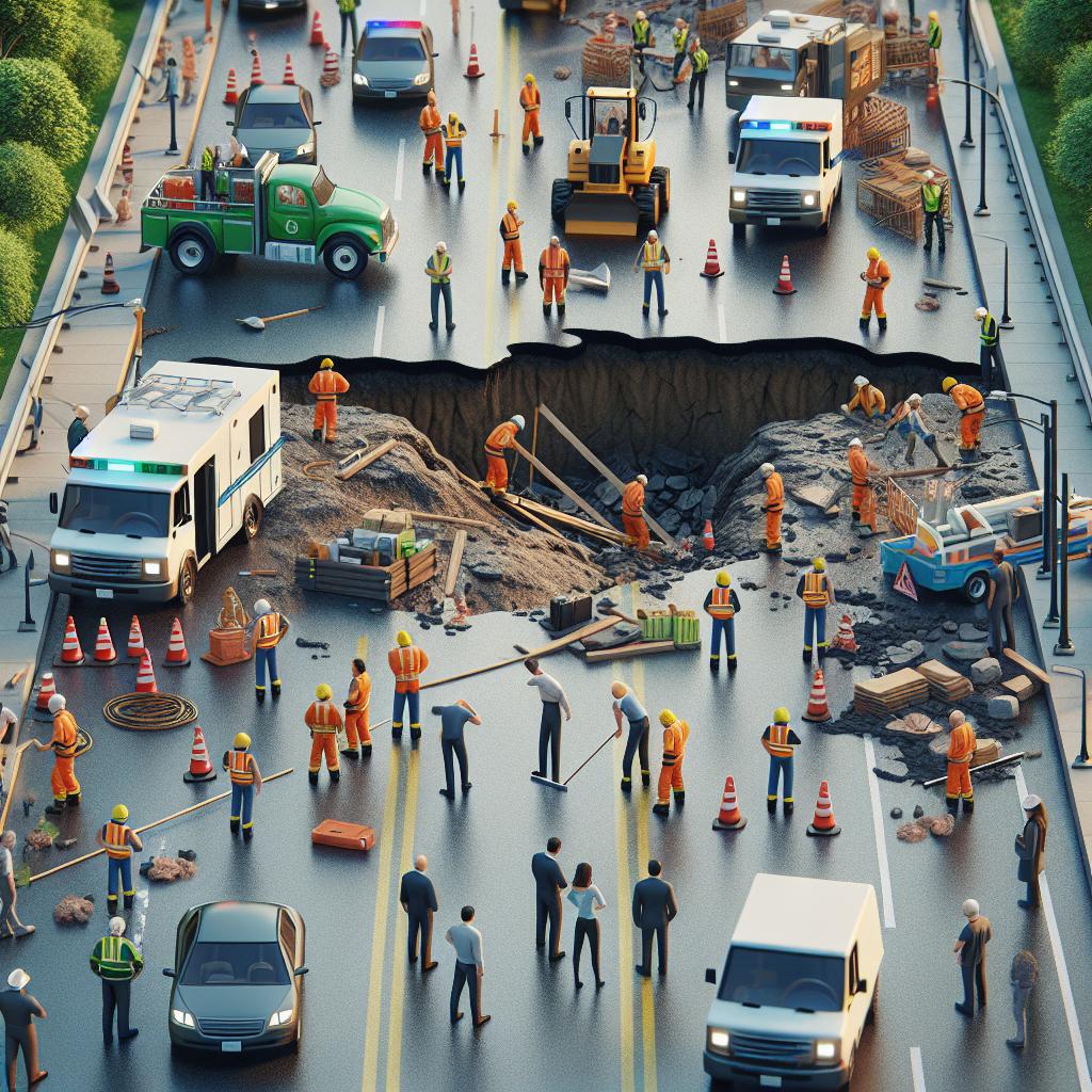 Sinkhole Road Closure