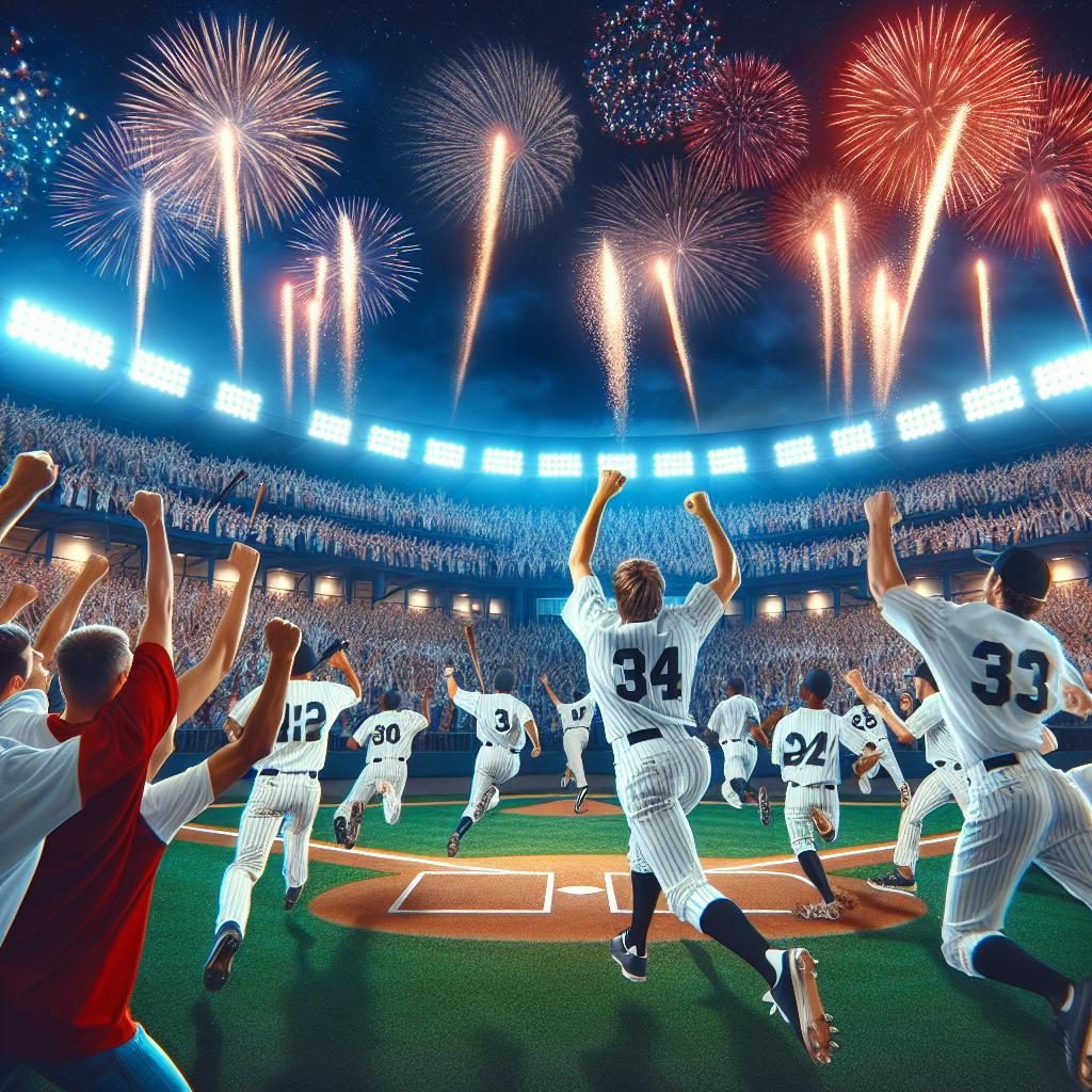 Baseball Celebration Fireworks