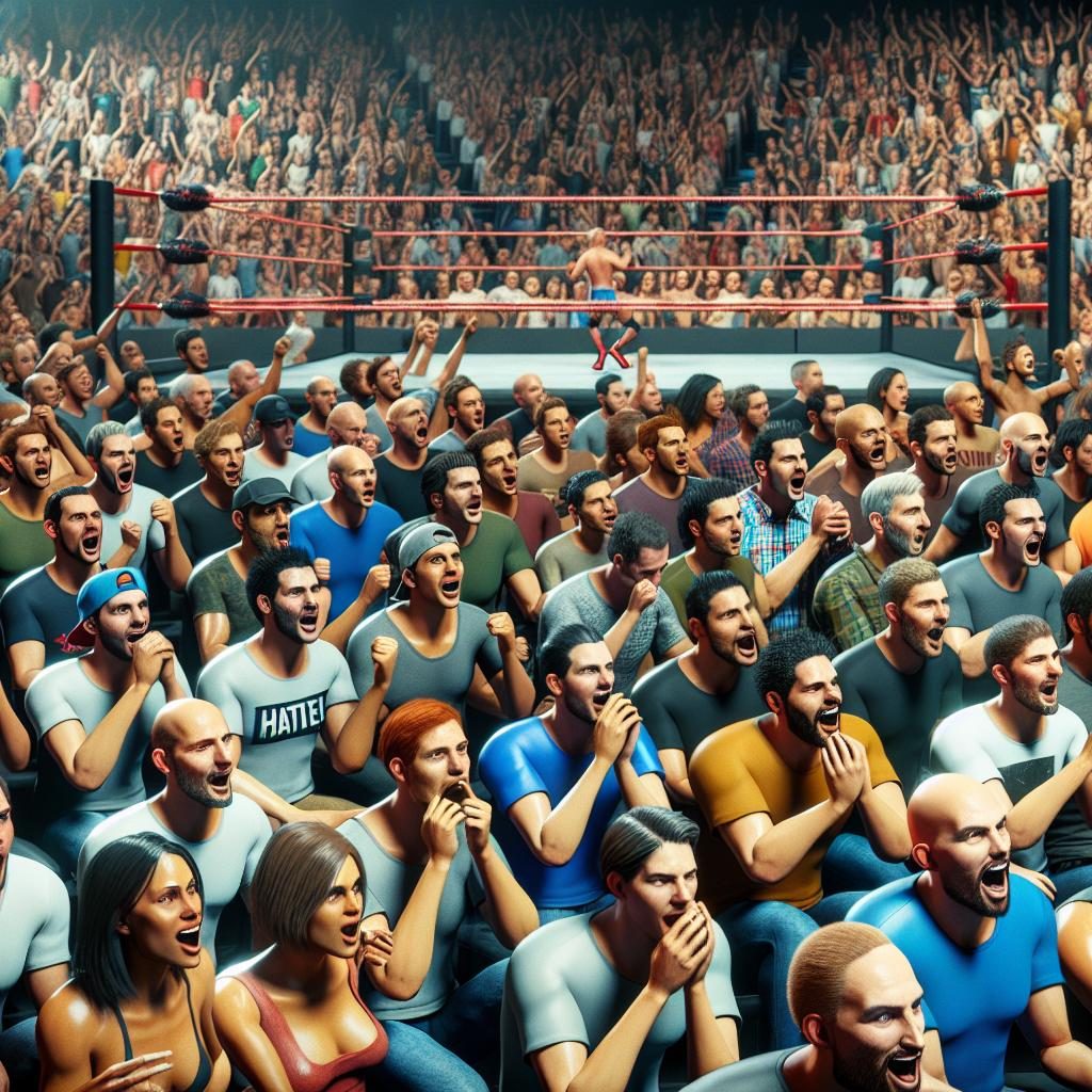 Wrestling Fans Excitedly Await