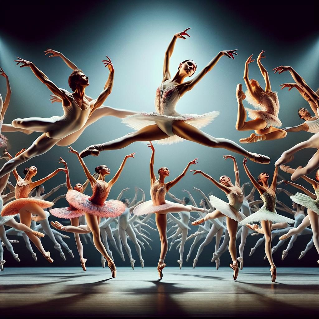 Ballet dancers on stage