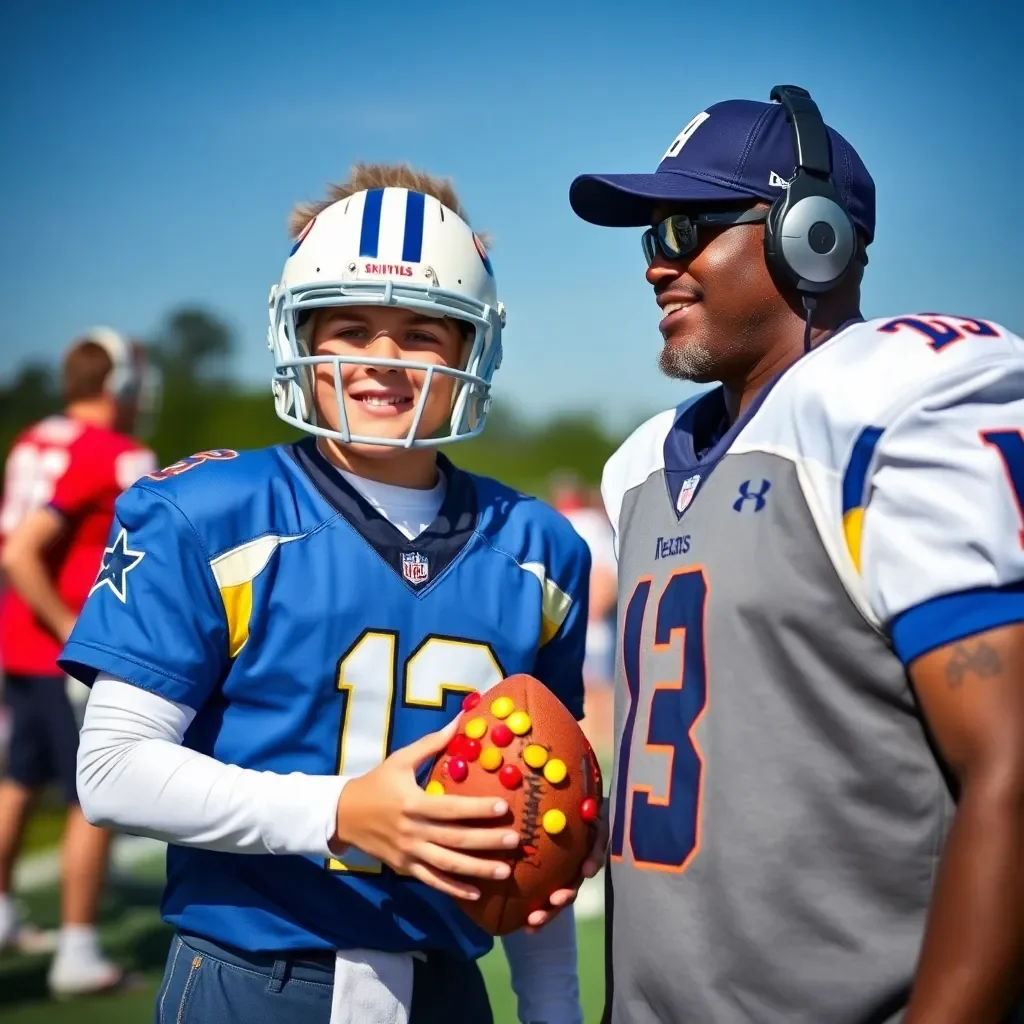 Spartanburg's Young Football Prodigy Shares Sweet Pregame Skittles Ritual with NFL Legend