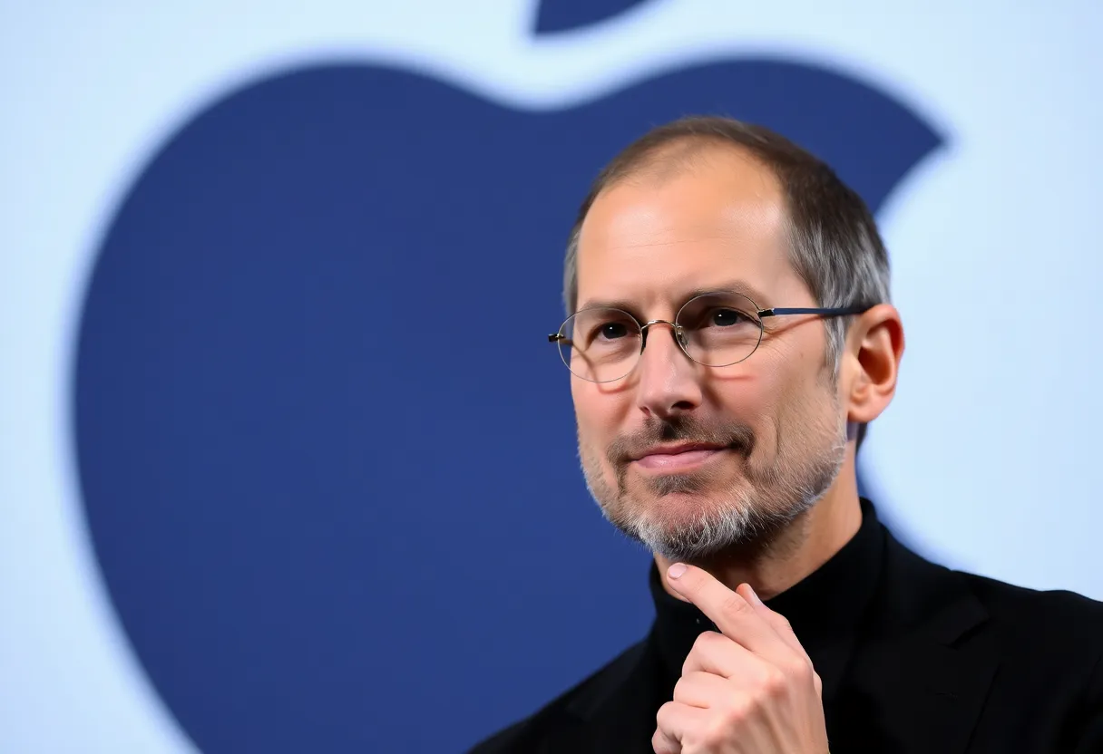 Steve Jobs displaying confidence and innovation in marketing