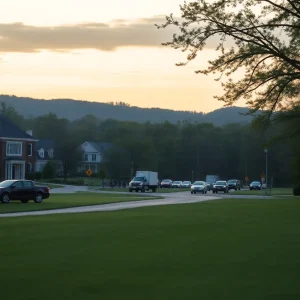 A peaceful scene representing unity and grief in Spartanburg community.