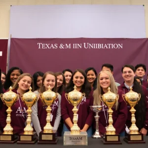 Celebration of Texas A&M International University's achievements at the Digital Marketing Awards