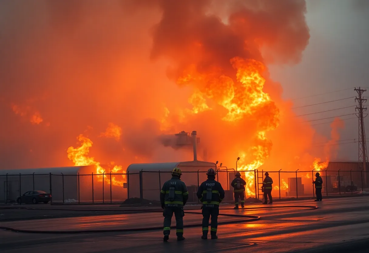 Fire at Amick Farms Poultry Plant