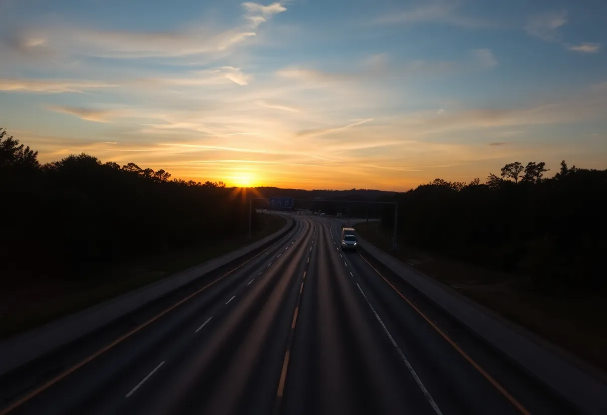 Landscape view of Interstate 26 in Spartanburg, SC