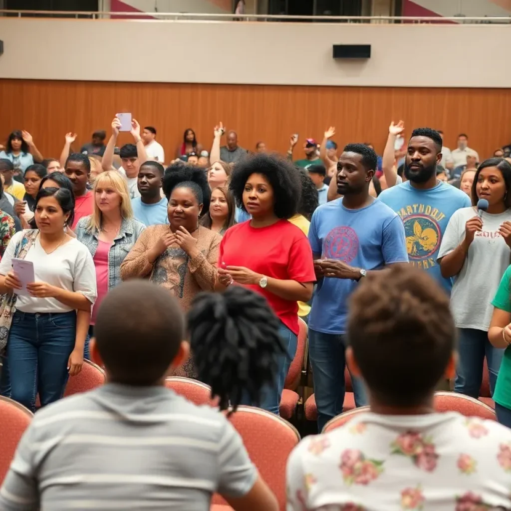 Participants celebrating unity at the MLK Unity Week event in Spartanburg.