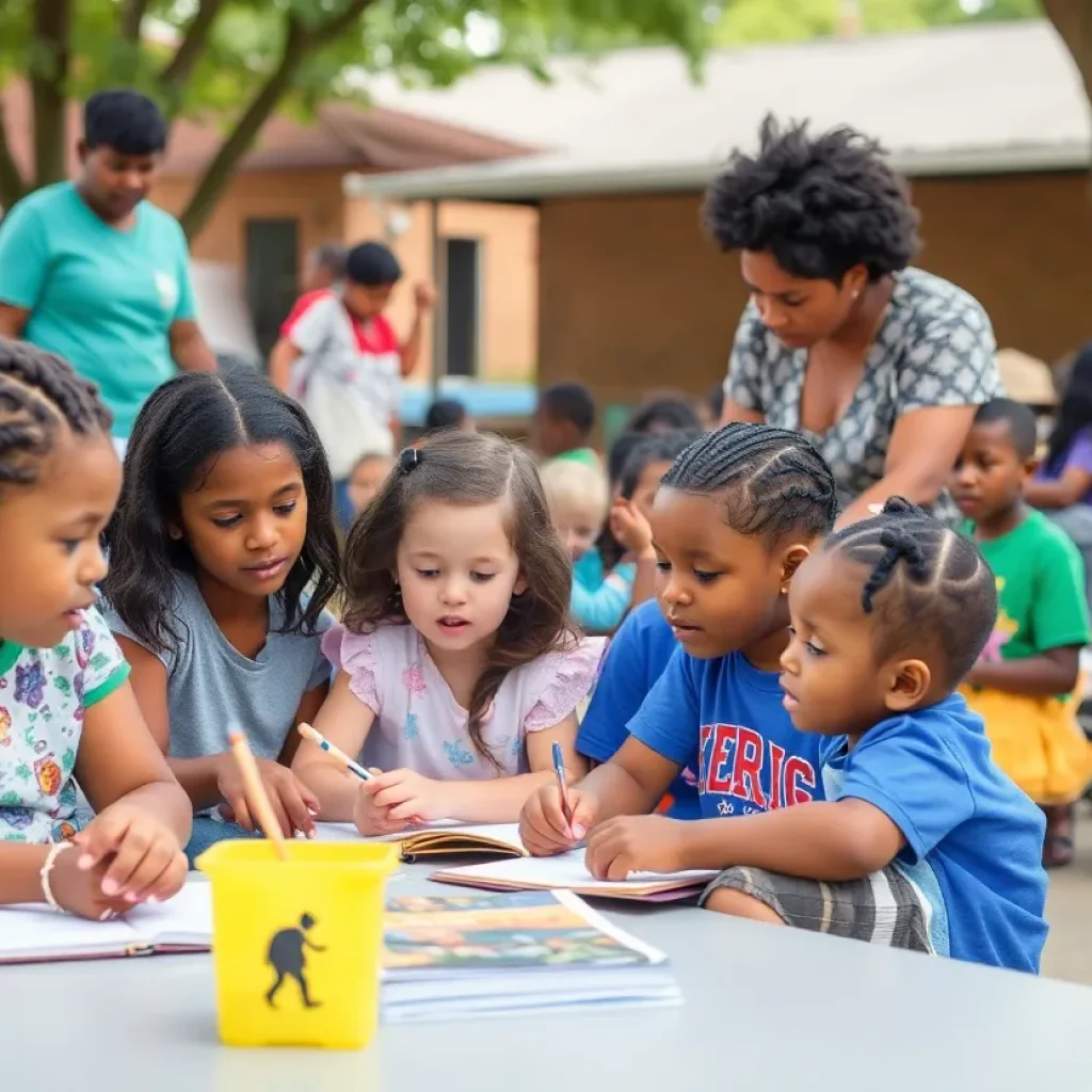 Community members in Spartanburg's Southside engaging in educational activities.