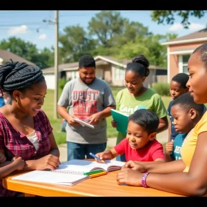 Families in Spartanburg's Southside engage in educational activities