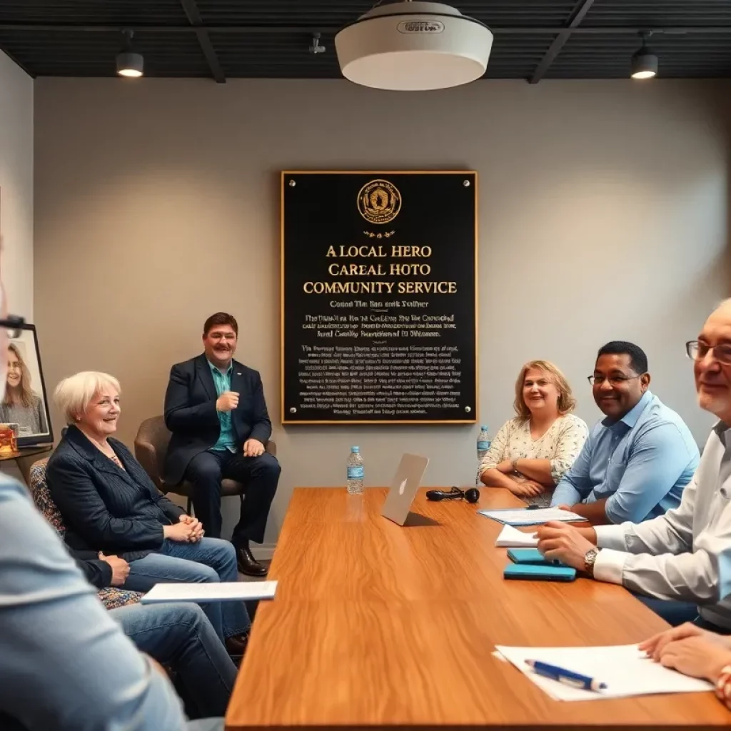 Community members gathered at the dedication of the Alexander Murray Glenn Training Room in Spartanburg.