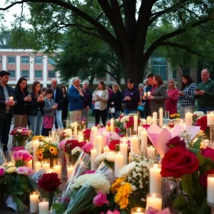 Gathering in remembrance of Dorman High School students