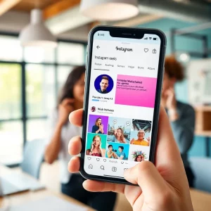 A marketer using Instagram Reels to enhance digital strategy