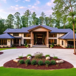 Exterior of a luxurious estate in Moore, South Carolina