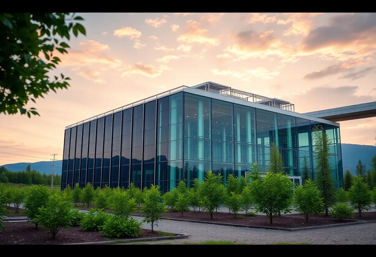 Rendering of NorthMark Strategies High-Performance Computing Center in Spartanburg