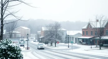 Snow Flurries Blanket Upstate South Carolina
