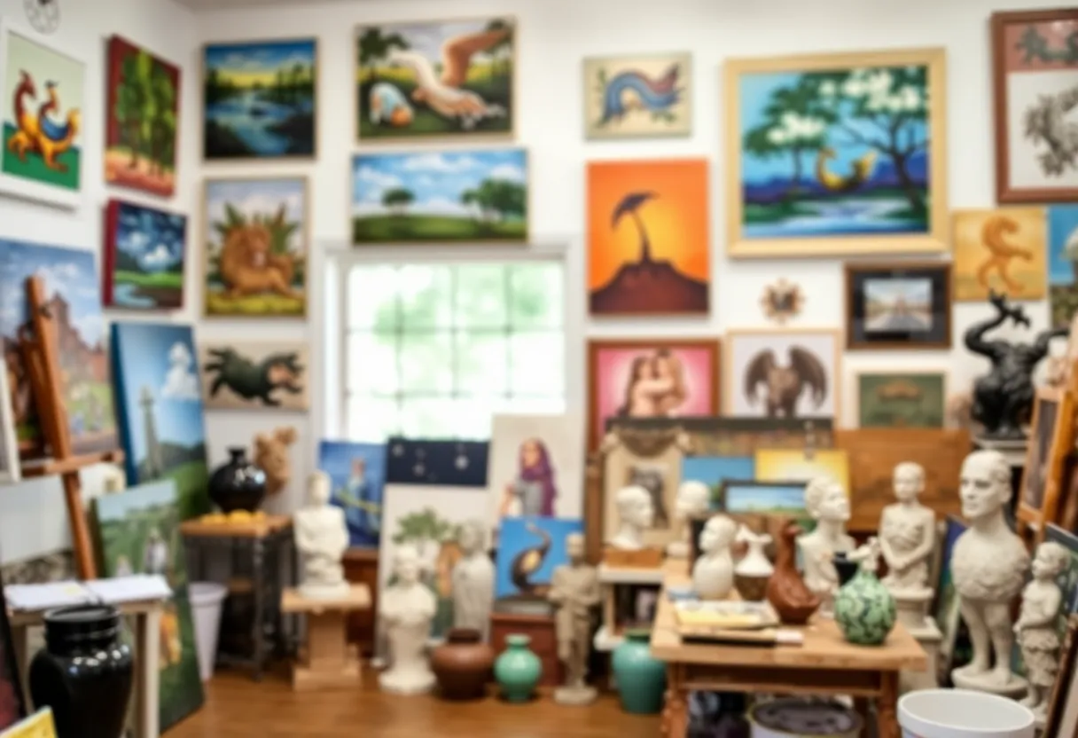 Inside a Spartanburg art studio during the Open Doors Studio Tour.
