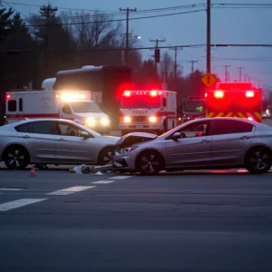 Crash site of the tragic accident involving Dorman High School students
