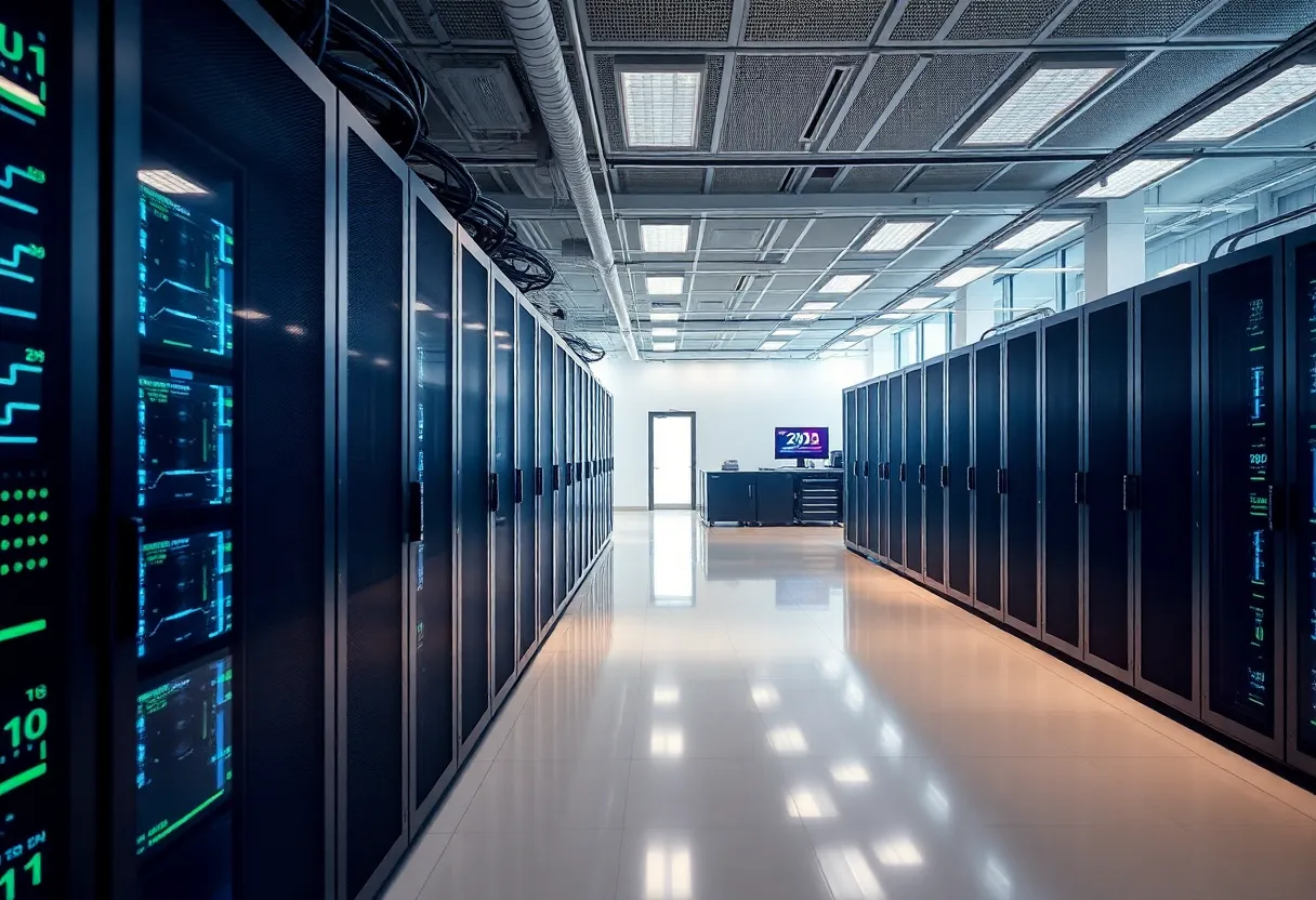 Rendering of the new high-performance computing center in Spartanburg County, SC.