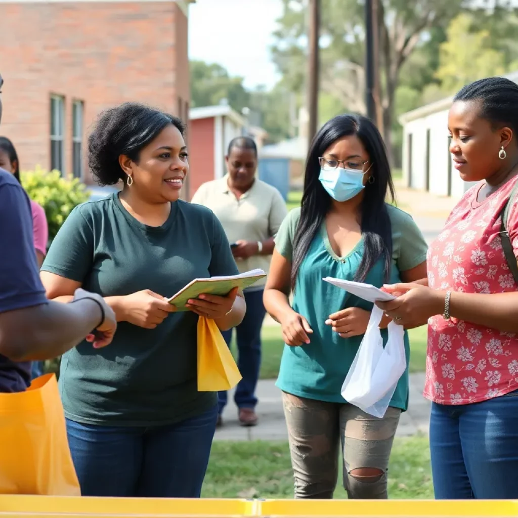 Local nonprofit workers in Spartanburg engaging with the community