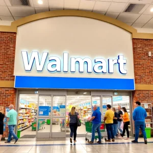 Newly Remodeled Walmart Store Entrance
